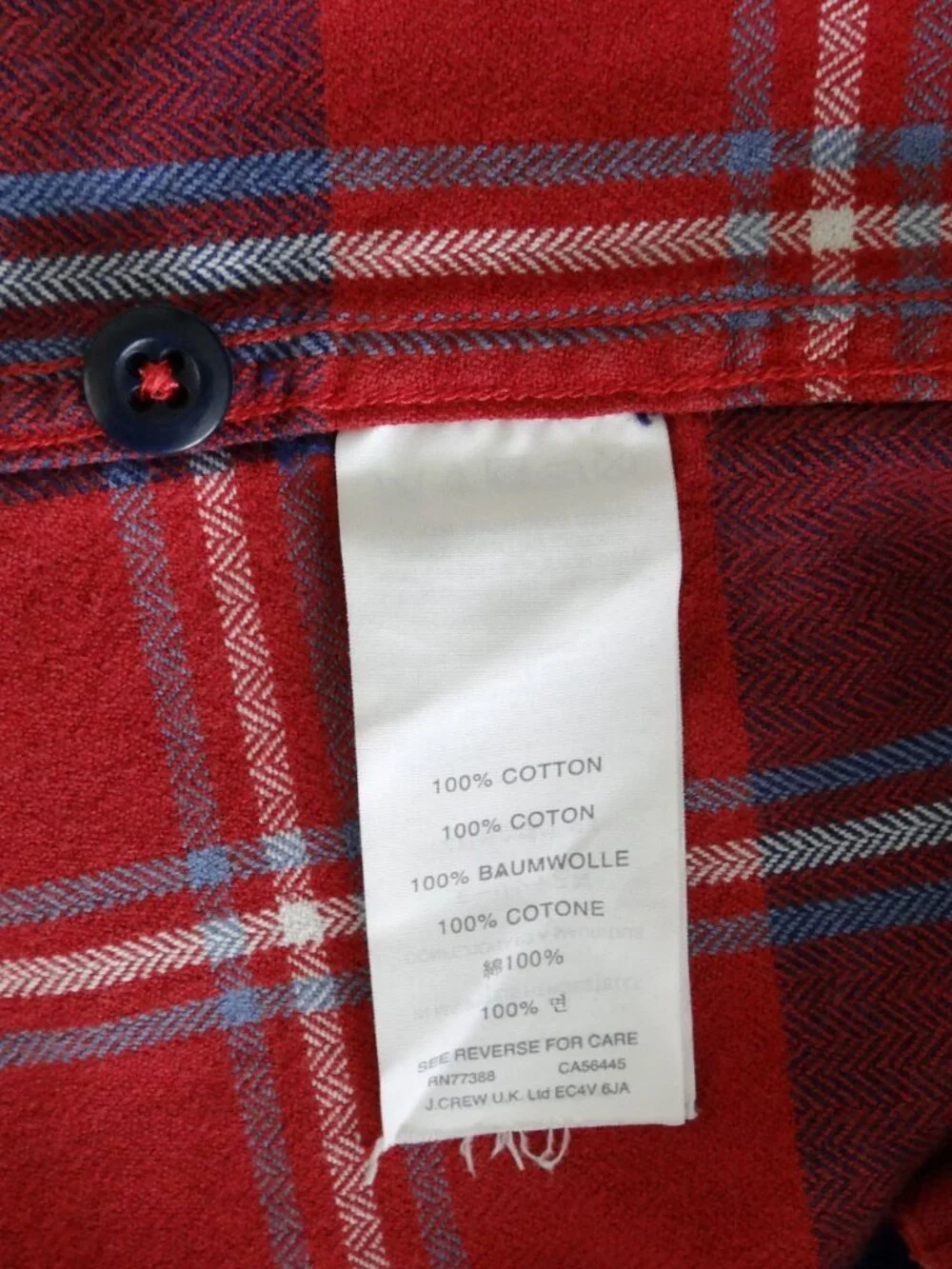 J.Crew New York Men's M Plaid Flannel Shirt Sportsmen's Outfitter Cotton